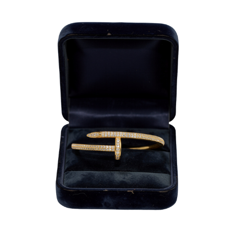 Gold plated T-Bar Cuff Bracelet