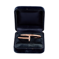 Rose Gold Plated T-Bar Cuff Bracelet with Zirconium Oxide