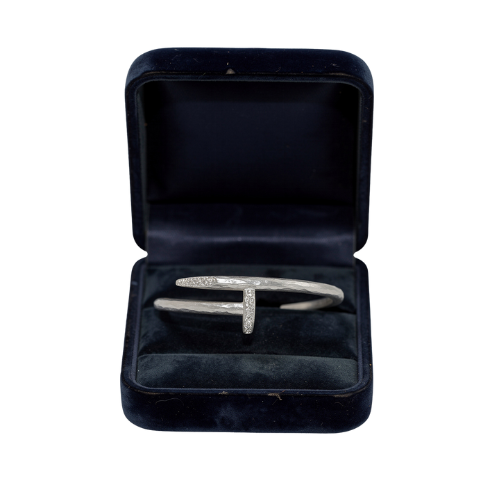 Sterling silver T-Bar Cuff Bracelet