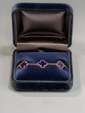 Blue Clover Gold Plated Bracelet