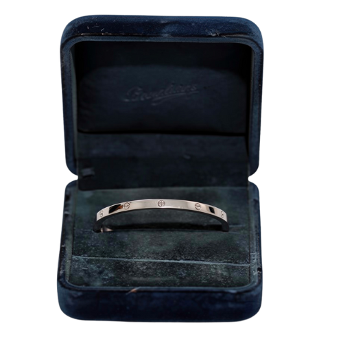 Sterling silver screw motif bracelet