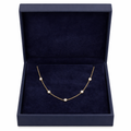 Gold Diamond Station Necklace