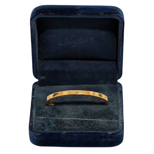 Gold-plated screw motif bracelet