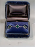 Dark Green Clover Bracelet